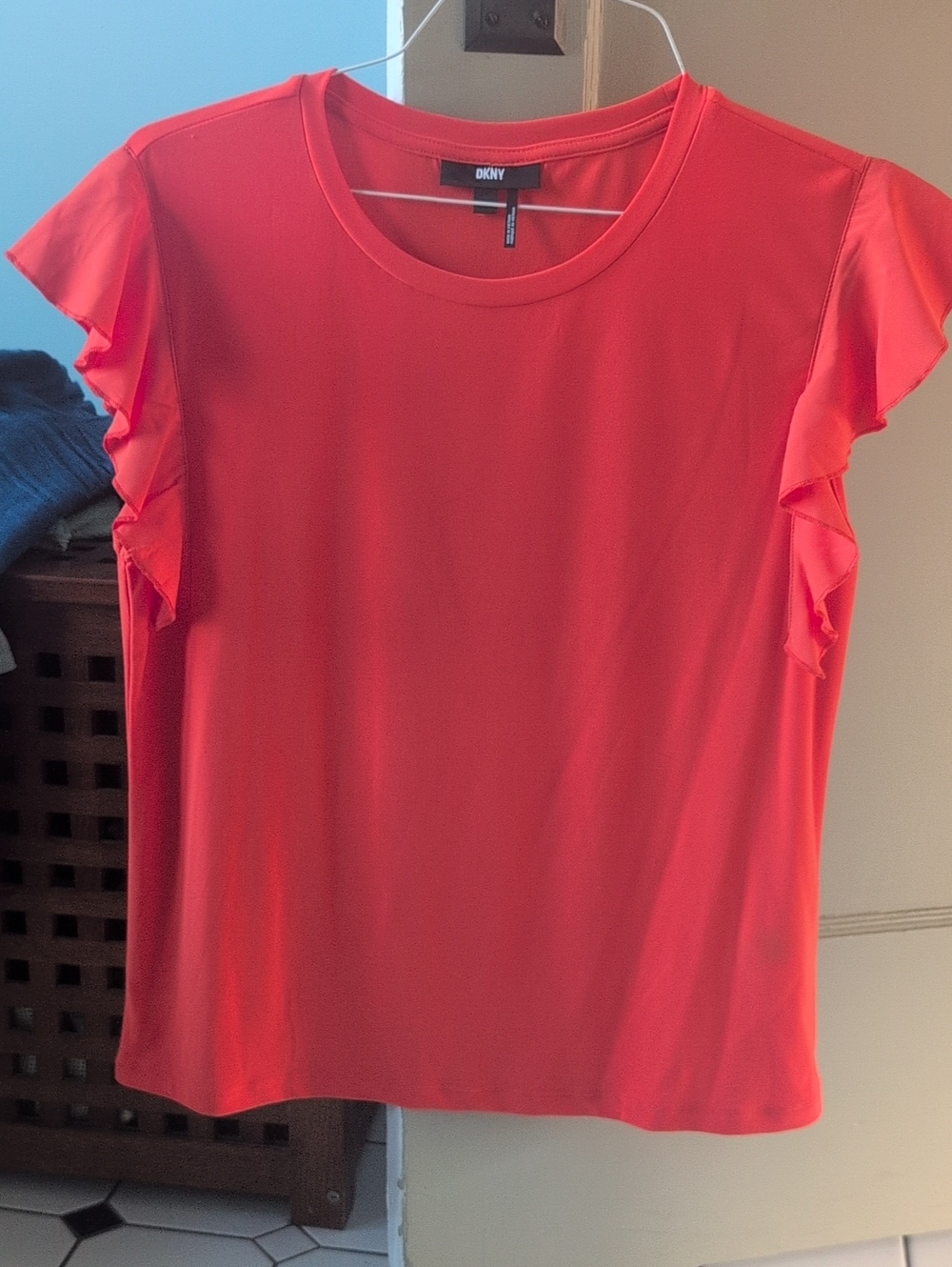 Bright DKNY Bright Coral NWOT  top size M